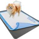 TidyFriend Dog Pee Pad Holder Tray Fits for 23 x 30 Wee Wee Pee Pads - Stable Grip, Raised Edges, Quick-Wipe Silicone Surface Dog Potty Tray Holder for Indoor Flooring Protection (Grey) (Gray)