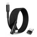 Basesailor iPhone 14 13 Charger Cable Right Angle 6.6FT,90 Degree USB C to Lightning Cord with USB A Adapter,Fast Charging Power Cord for Apple iPhone 12 11 Pro Max Plus XS XR X 8 7 6 Plus 5 SE,iPad 9