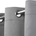 MDS Blackout Window Curtain Panels for Bedroom Doorways Closets, Solid Grommet Top Thermal Insulated Room Darkening Draperies for Living Room, Office & Classroom (1 Panel, 42x63 Inch, Light Grey)