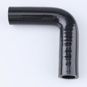 ID 3/4" (19mm), 90 Degree Elbow Coupler, Leg Length 3.5" (90mm), 3-Ply Reinforced, Universal Automotive Pure Silicone Hose, Black