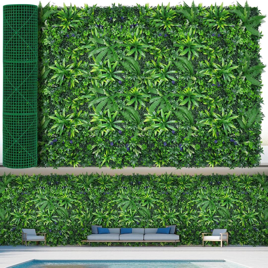 Grass Wall Panels 60"x120"(50 SQFT) UV-Anti Hedge Boxwood Roll
Greenery Wall Backdrop, Faux Boxwood Panels, Artificial Green Plant Wall for Outdoor Indoor Privacy Patio Garden Backyard
