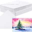 30 Set Blank Watercolor Cards with Envelopes 5x7 Inch, 140lb/300GSM Single Blank Watercolor Postcard White Envelopes Heavyweight Cotton Cards DIY Painting for Wedding Invitation Greeting Thank You