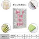 Pink Preppy Wall Art Retro Chicago Newspaper Aesthetic Wall Decor Do It For The Plot Posters Canvas Print Trendy Room Decor Affirmation Quote Pictures for Apartment Bedroom Dorm 8x12inch Framed