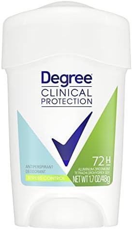 Degree Clinical Protection Antiperspirant Deodorant 72-Hour Sweat & Odor Protection Stress Control Antiperspirant for Women 1.7 oz