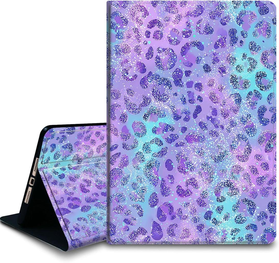 Bxgolkgd Tablet Case for Samsung Galaxy Tab S11 11 Inch 2025 Model (SM-X730/X736B),Shockproof Stand Cover with Heat Dissipation,Auto Wake/Sleep Function,Purple Leopard Glitter