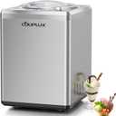 2.64 Qt Ice Cream Maker, Largest Capacity & Fast Freezing Ice Cream Machine with Built in Compressor Easy Operate & Clean Ice Cream Maker Machine with All Stainless Steel, LCD Digital Display