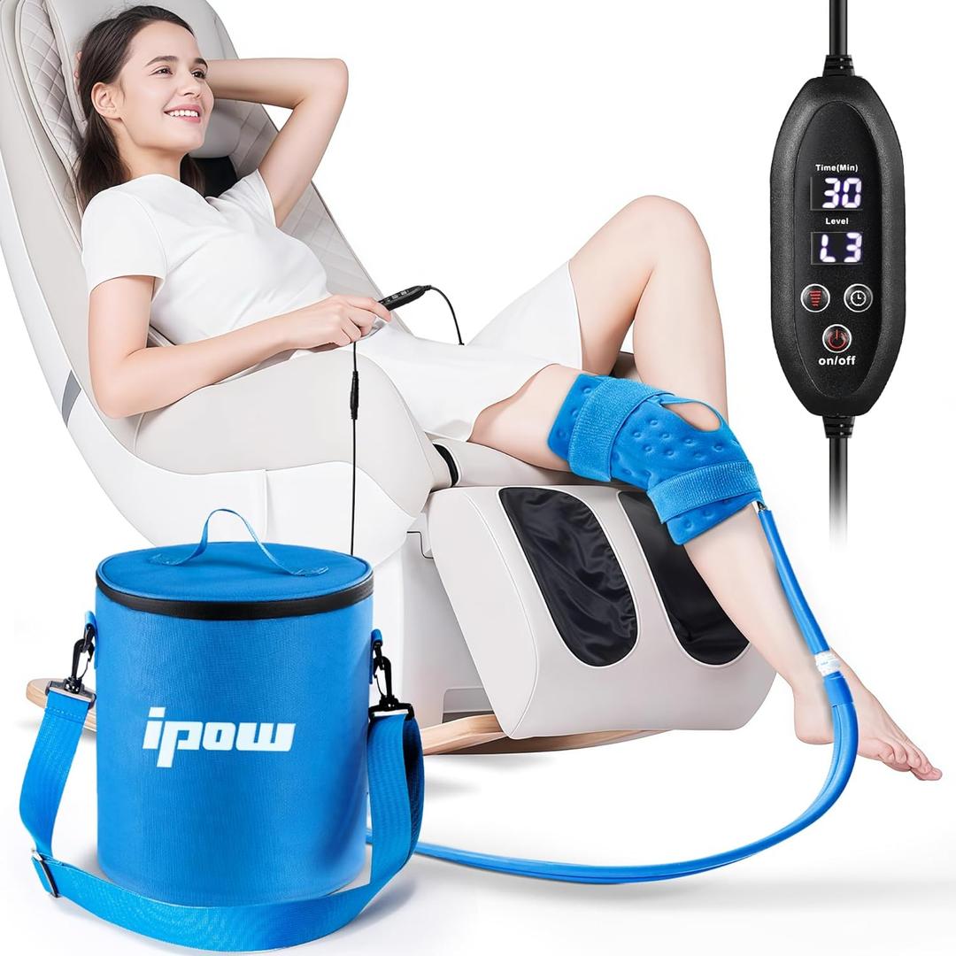 Cold Therapy Machine Ice Machine for Knee After Surgery, Ice Therapy for ACL Surgery Recovery Machine, Ideal for Sport Injuries, Knee Pains, Strain & Stiffness, Sprain Swelling