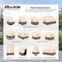 ANartcle Patio Chair Covers,600D Waterproof Heavy Duty Outdoor Lawn Furniture Covers,Patio Swivel Chair Covers for Outdoor Furniture,(35W x 37D x 36H inches) Beige&Brown