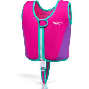 Toddler Swim Vest Kids Floaties Boys Girls Swim Float Jacket Buoyancy Swimwear, Large(4-6yrs/45-60lbs), Pink