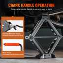 Nilight Scissor Jack for Car 2 Ton (4409 lbs), Heavy Duty Steel Scissor Lift Jack Car Kit with Crank Handle for Sedan SUV MPV Tire Changing, 3.9''-15.7'' Lifting Range Portable Small Jack, Black