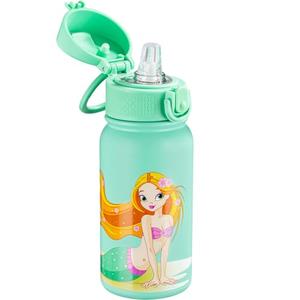 OLDLEY 12oz Water Bottle, Stainless Steel Insulated Water Bottle For Kids, With Straws Leak-proof, Kids Water Bottles For School Boys Girls, Sweat Mermaids