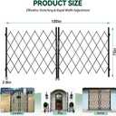 Double Folding Security Gate with Lockable Scissor Design and 360 Swivel Casters Outdoor Barricade for Entry Security, Garage, Warehouse, and Pool Areas (150Wx75 H)