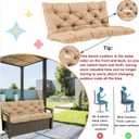 Swing Cushion Replacement Outdoor Porch Waterproof Bench Cushion 2-3 Seater Washable Bench Replacement Cushions for Outdoor Patio Porch Swing Cushions, 60x40in