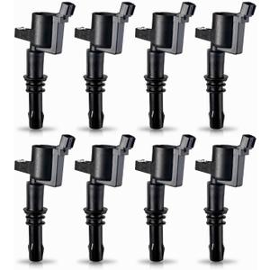 ENA Set of 8 Straight Boot Ignition Coil Pack Compatible with Ford Lincoln Expedition Explorer F-150 Super Duty Mustang Mountaineer 4.6l 5.4l 6.8l Replacement for DG511 C1541 FD508