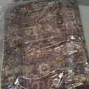 HUGEAR 2x6 Runner Rug Machine Washable Brick Red Hallway Area Rugs Indoor Accent Rugs Floral Low Pile Carpet Distressed Throw Rug Bedroom Living Room Office Dining Kitchen Laundry Non Slip