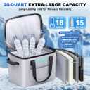 Ice Machine for Knee After Surgery, Portable Cold Therapy Machine, Knee Replacement Recovery System with Programmable Timer, 3 Speeds & 18 Hours Cooling, Pain Relief for Injuries Recovery
