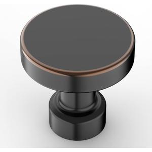 Amerdeco 10 Pack Oil Rubbed Bronze Cabinet Knobs 1-1/6 Inch (32mm) Single Hole Pulls for Drawers, Dressers, and Bathroom Cabinets