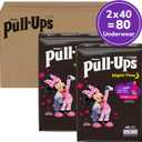 Pull-Ups Girls' Night-Time Potty Training Pants, Size 5T-6T Overnight Training Underwear (46-60 lbs), 80 Ct