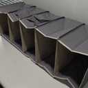 BOOMIBOO Hanging Closet Organize and Shelves5-Hanging Shelf with 2 Side PocketsStorage Foldable Grey (1)