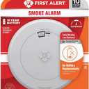 First Alert 10 Year Slim Battery-Powered Photoelectric Smoke Detector