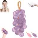 Grape Soap, Handmade DIY Grapes Cluster Shaped Soaps, Grape Soap on a Rope,Decorative Soaps Bars,Exquisite Home Decor and Gift Choice for Fresh Air and Washing Hands (1, Purple)