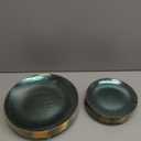 80pcs Green Plastic Plates, Gold Disposable Dinner Plate Heavy Duty Dessert Plates for Party, Wedding