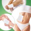 Geiserailie 50 Pcs Castor Oil Pack Wrap Bulk Disposable Leak Proof Organic Cotton Castor Oil Patches Self Adhesive Pads for Belly Waist Stomach Knee Back Neck Arm(6.3 x 11.8 Inches)