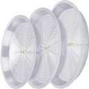 Shellwei 18 Pieces 16" 18" 20" Plant Saucers Clear Durable Plant Saucer Plastic Plants Saucers for Indoors Outdoors Clear Flower Pot Drip Trays Plants Garden Pot Saucer Trays