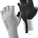 Cycling Glove Half Finger Biking Gloves Sun Protection Gloves Breathable,Lightweight and Quick-Drying Men Women for Outdoor,Running,Fishing,Gym (Medium, gray)
