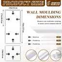 Pangda Peel and Stick Wall Molding Kit, 3D Premade Accent Molding Wainscoting Panel for Interior Wall Moulding Decor, Ready to Assemble Wainscoting Accent Panel(6 Set,24 x 54 in)