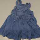 RuffleButts Light Wash Denim Overall Jumper Dress - 6-12m
