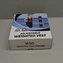 VBSD Adjustable Weighted Vest for Women Men 4-10lb/11-20lb/20-32lb Vest with 6 Ironsand Weights Body Weight Vest with Reflective Strip for Running Walking Strength Training Workouts (Black)