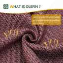 Chair Cushions for Dining Chairs - Olefin Thickened 2" Kitchen Chair Pads with Ties and Non-Slip Backing, D-Shaped Memory Foam Seat Cushions 17'' x 16'', Set of 2, Mixed Woven Red