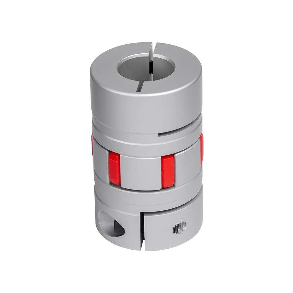 15mm to 15mm Aluminum Shaft Coupling Diameter 40mm Length 66mm, Flexible Spider Coupling Plum Shape, Shaft Coupler Connector for 3D Printer CNC Machine and Servo Stepped Motor