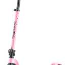 FanttikRide T10 Electric Scooter for Kids 4.3-5.6 ft, 200 W Motor,LED Battery Level, 7/10/12 MPH, Height Adjustable and 45 W Fast Charging, Foldable Electric Scooter for Kids, Up to 40 mins, Pink