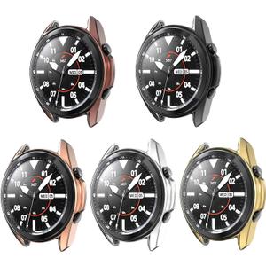 BabyValley Case Compatible with Samsung Galaxy Watch 3 41/45mm Case TPU Plated Protective Case Bumper Shell for Galaxy Watch 3 (Gold & Silver & Mystic Bronze & Black & Rose Gold, Galaxy Watch 3 41mm)