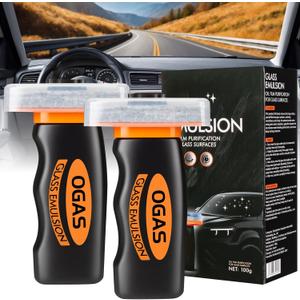 Car Oil Film Cleaner,Glass Emulsion Cleaner,Handle Oil Film Remover&Windshield Cleaner For Cars Window, Glass Emulsion, Crystal Clear View (1 Ounce (Pack of 2))