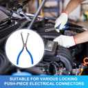 Electrical Disconnect Pliers, Automotive Electrical Connector Pliers Spark Plug Pliers Car Electrical Plug Pliers for Easily Disconnection The Locking-Push Tab Electrical Connector(Blue)