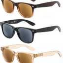 LADEESSE 3 Pack Reading Sunglasses for Women, UV400 Sun Readers Glasses Spring Hinge Outdoor Sunglasses(Not bifocal) (Multiple Colors)