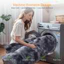 KICHOWUA Thick Area Rug Dark Grey Fluffy 4x6 for Bedroom Living Room Washable Plush Rug for Kids Baby Nursery Soft Shag Non Slip Comfy Shaggy Rugs for Dorm Fuzzy Floor Carpet, Tie-Dye Gray