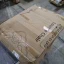 MoNiBloom Lounge Chair Adjustable Patio Chair Steel Frame Outdoor Furniture Recliner Folding Lounge Camping Chair with Headrest for Pool Side Yard Beach, 330lbs Capacity (29" with Footpad 1-Pack, Grey)