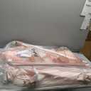 Baby Bedside Sleeper - Bassinet & Bedside Crib with Height Adjustment & Wheels - Can Be Placed Next to Bed - Attaches to Parents Bed - Easy to Fold & Carry Bassinet for Girls (Pink)