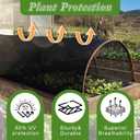 80"x120" Garden Shade Kit 80% Garden Shade Cloth with Hoops for Garden Raised Bed Shade Cover for Plants Vegetables Fruit Heat Protection