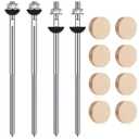 Shimeyao 4 Set Wood Newel Mounting Kit Newel Post Fastener Installation Kit for Residential and Commercial Installation, Anchors Post Directly to Wood or Concrete Floor