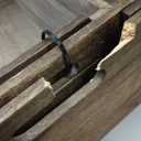 Farmhouse Antique Black Wooden Crate for storage,Rustic Decorative Boxes,Set Of 3 Nesting Wooden Storage Crates For display,Handmade Natural Solid Wood Box (Rustic Black)