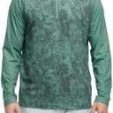 M MAELREG Quarter Zip Pullover Men Moisture Wicking Lightweight Sports Print Mock Neck Golf 1/4 Zip Pullover Mens Sweatshirt, L