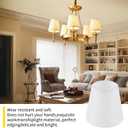 Set of 6 Clip-on Mini Chandelier Lamp Shades,3.5" x 5.1" x 5.5",Small Barrel,Handmade,Traditional Decorative,Natural Linen Lamp Shade,Modern European Style Bell Shade (White)