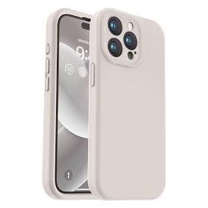 Vooii Compatible with iPhone 15 Pro Case, Upgrade Defender Liquid Silicone, [Enhanced Camera Protection] [Soft AntiScratch Microfiber Lining] Shockproof Phone Case iPhone 15 Pro 6.1 inch  Stone