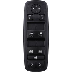 Master Power Window Switch Door Lock Main Control Button Front Left Driver Side Compatible with 2009 2010 2011 2012 Dodge RAM 1500/2500/3500 Pickup Crew Cab Quad Replacement 4602863AB 4602863AC