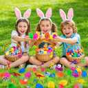 [ 6 Surprise Golden Eggs ] 100 Pack Prefilled Easter Eggs Filled with Assorted Toys Inside, Pre Filled Plastic Easter Eggs Fillers for Easter Hunt, Easter Basket Stuffers, Easter Party Favors